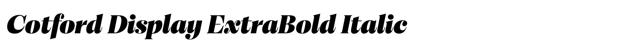 Cotford Display ExtraBold Italic image